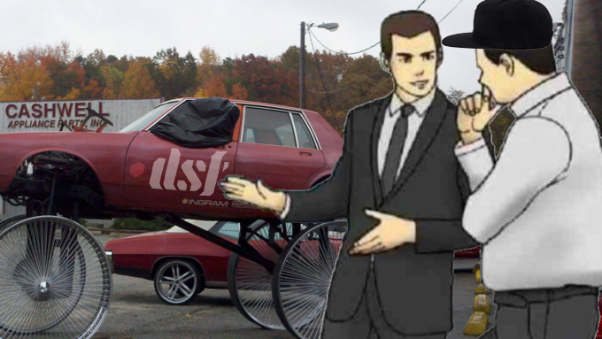 slaps roof of car - DSF hoopty